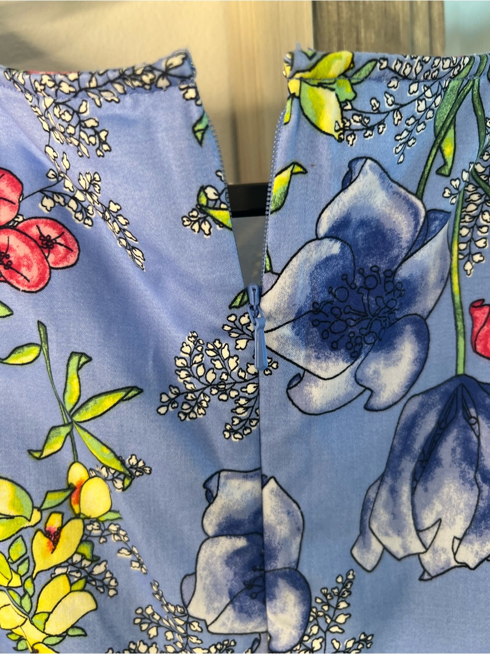 Talbots Blue Floral Sleeveless Dress - Picture 4 of 7